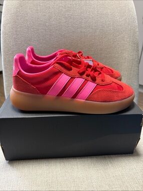 adidas Barreda Decoda Red/Pink Sneakers with Gum Sole size 5 Junior